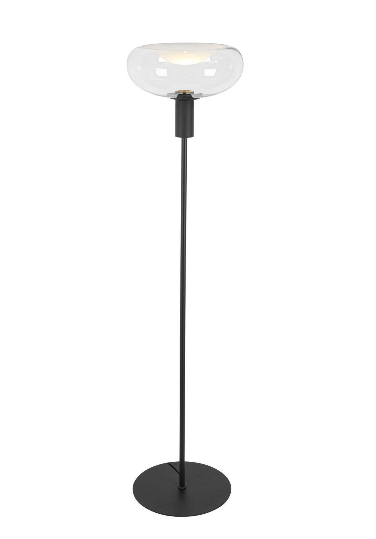 STEHLEUCHTE 37/155 cm    - Schwarz, Design, Glas/Metall (37/155cm) - Dieter Knoll