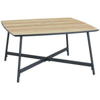 COUCHTISCH rechteckig Eichefarben  - Eichefarben/Schwarz, Design, Holzwerkstoff/Metall (80/80/42cm) - MID.YOU