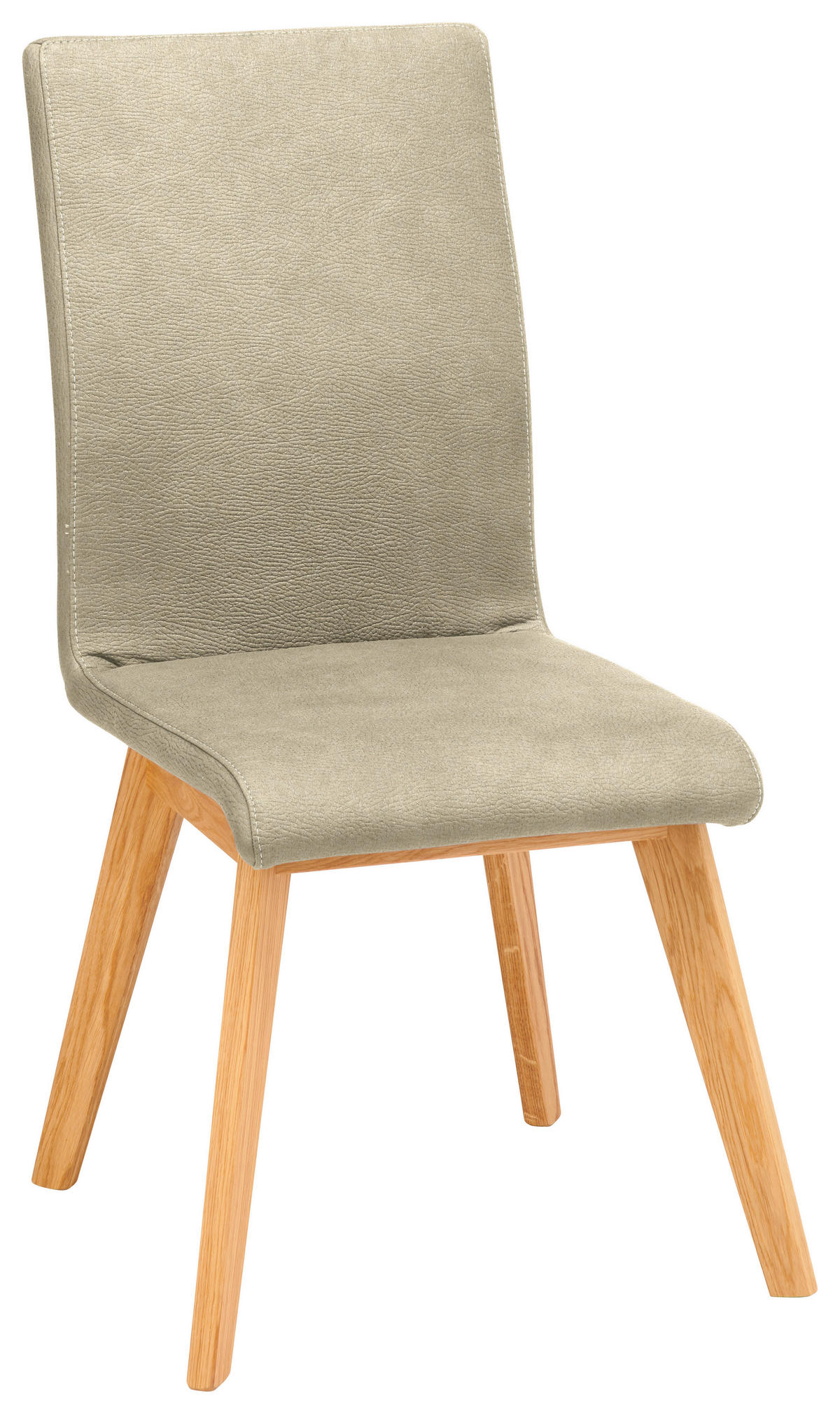 STUHL  in Mikrofaser Holz, Textil  - Beige, Design, Holz/Textil (45/102/56cm) - Novel