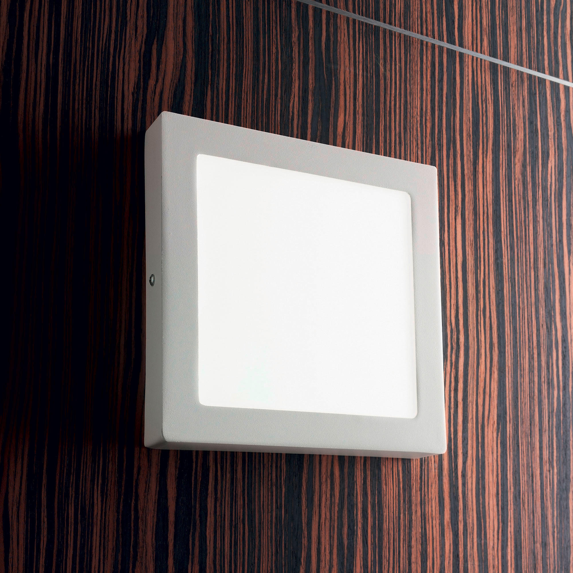 DECKENLEUCHTE  40/4 cm    - Weiß, KONVENTIONELL, Kunststoff/Metall (40/4cm) - Ideal Lux