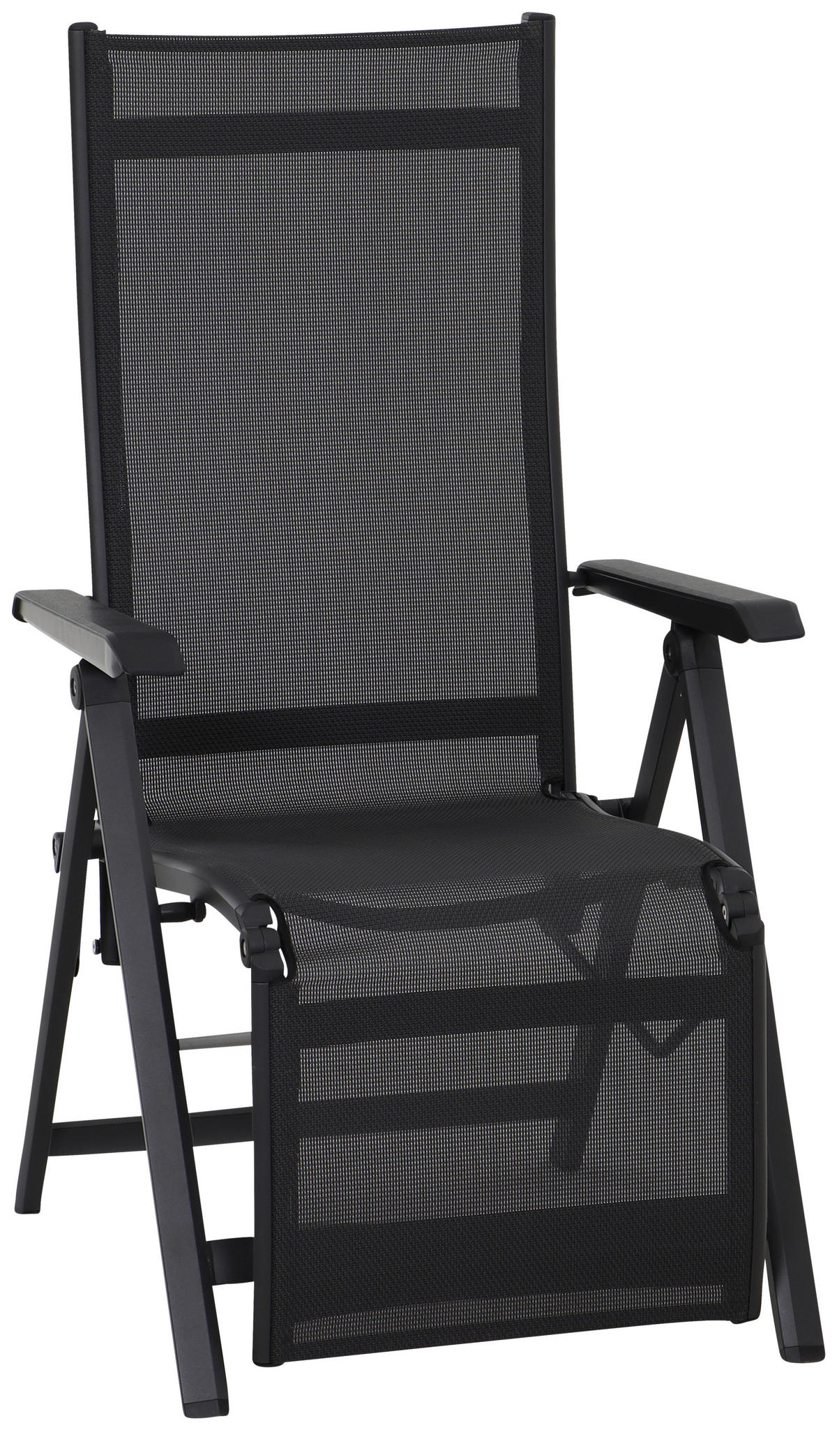 GARTEN-RELAXSESSEL Aluminium  - Anthrazit/Schwarz, KONVENTIONELL, Kunststoff/Textil (61/111/72cm) - Siena Garden