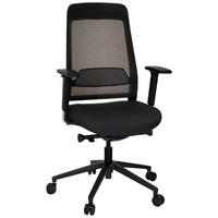 DREHSTUHL  in Netzbespannung, Flachgewebe Schwarz  - Schwarz, MODERN, Kunststoff/Textil (68/117/60cm) - MID.YOU