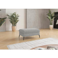 HOCKER Flachgewebe Hellgrau  - Hellgrau/Creme, KONVENTIONELL, Textil/Metall (104/47/69cm) - Sit & More