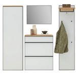 GARDEROBE 4-teilig  in 200/190/37 cm  - Eichefarben/Weiß, Design, Glas/Holz (200/190/37cm) - Dieter Knoll
