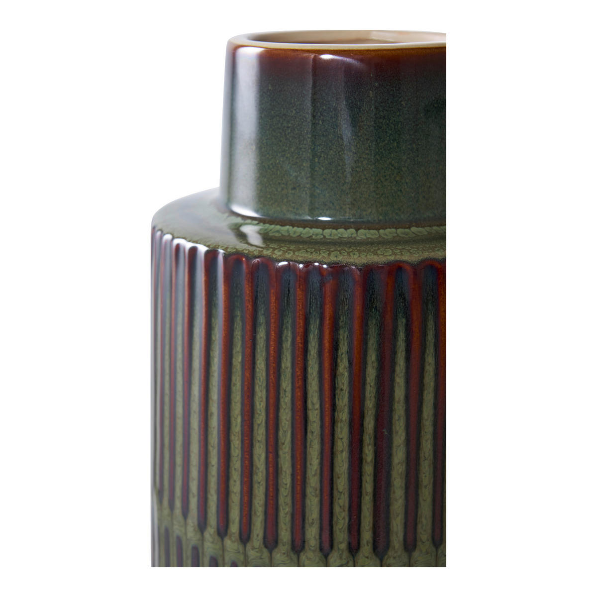 VASE  - Braun/Grün, Design, Keramik (16/30/16cm)