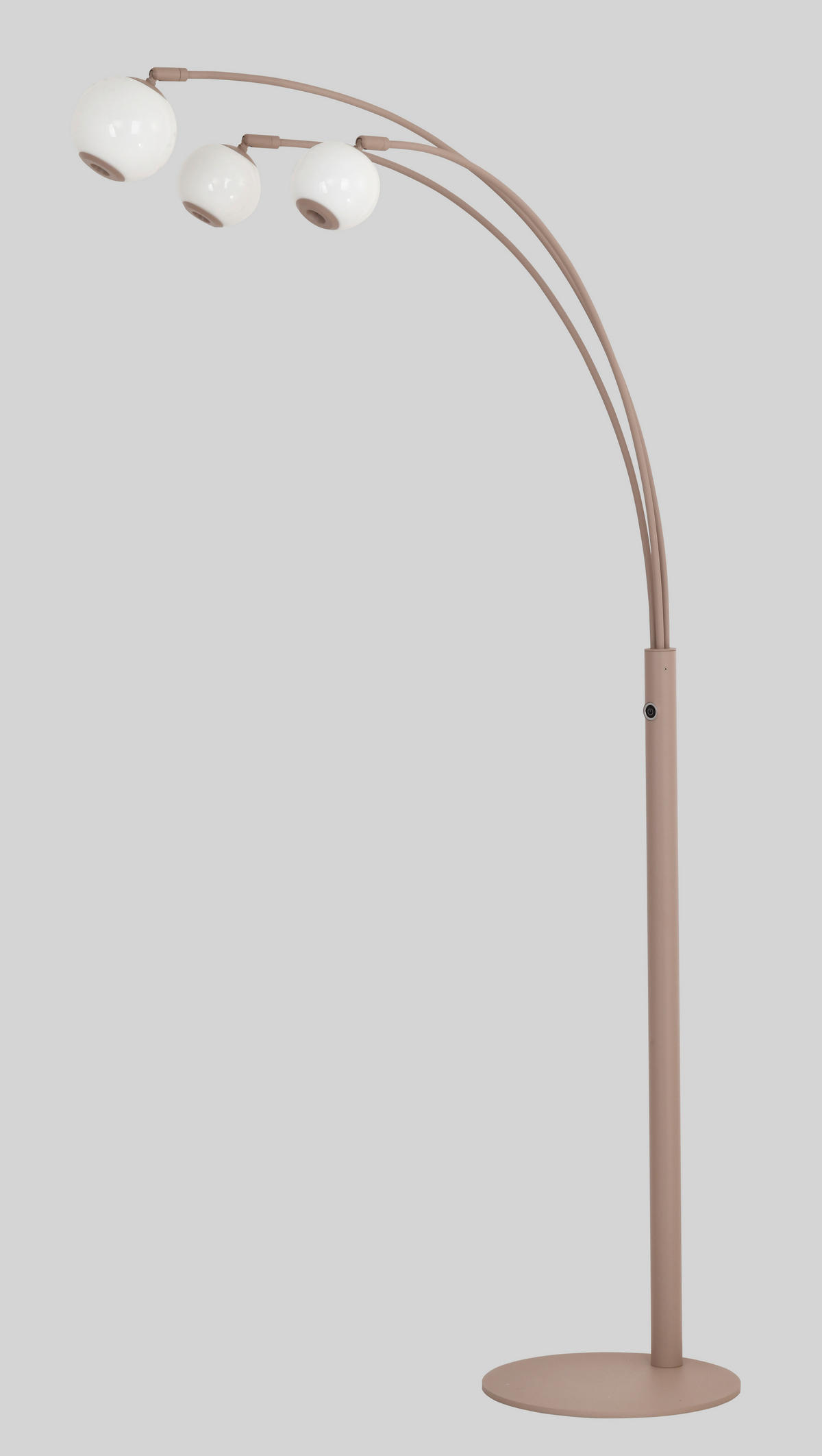LED-STEHLEUCHTE Luberon 87,5/162,5/52 cm  - Sandfarben/Schwarzchrom, Design, Glas/Kunststoff (87,5/162,5/52cm)