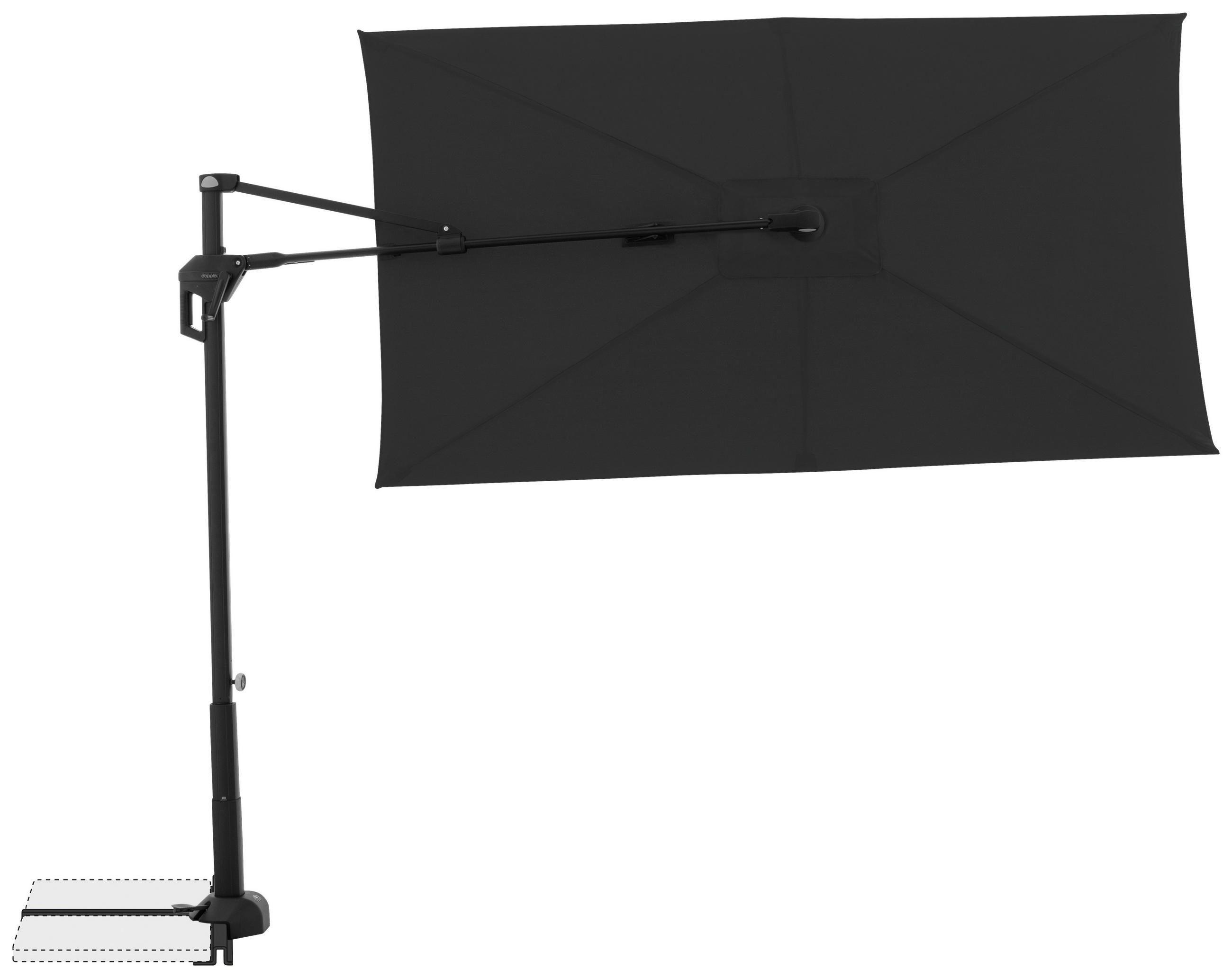 AMPELSCHIRM  240/135 cm  - Anthrazit/Schwarz, Basics, Textil/Metall (240/135cm) - Doppler