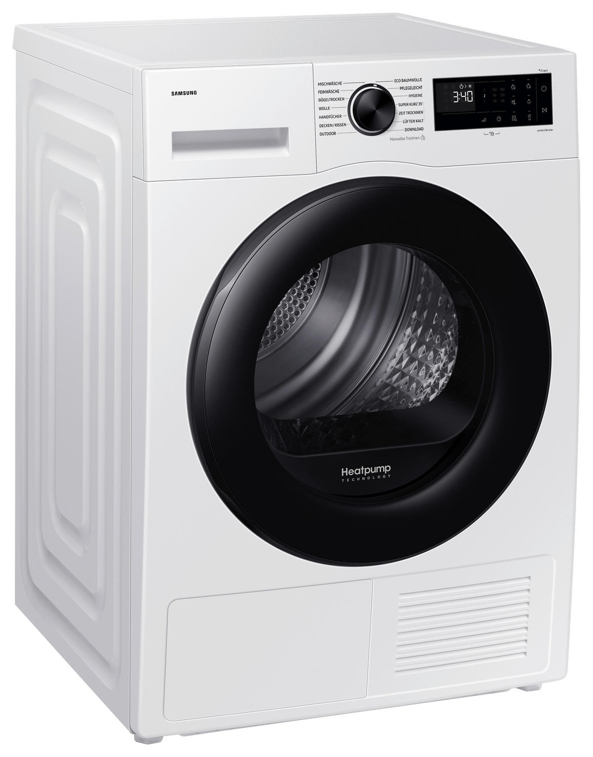 WÄRMEPUMPENTROCKNER DV90DG52A0AEEG  - Weiß, Basics, Glas/Kunststoff (60/85/60cm) - Samsung