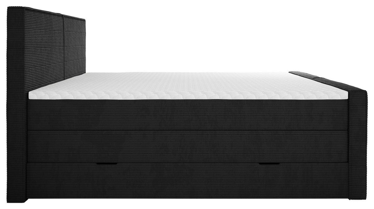 BOXSPRINGOVÁ POSTEĽ, 160/200 cm, čierna - čierna, Modern, textil (160/200cm) - Livetastic