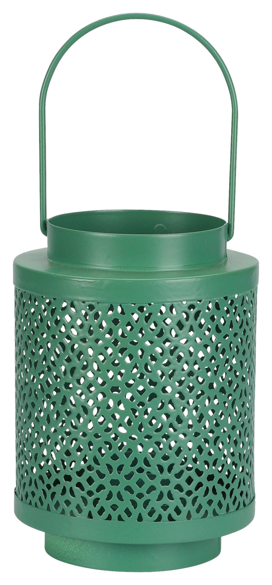Laterne Kelly Metall Mintgrün H: 14 Cm Mit Löchrigem Muster