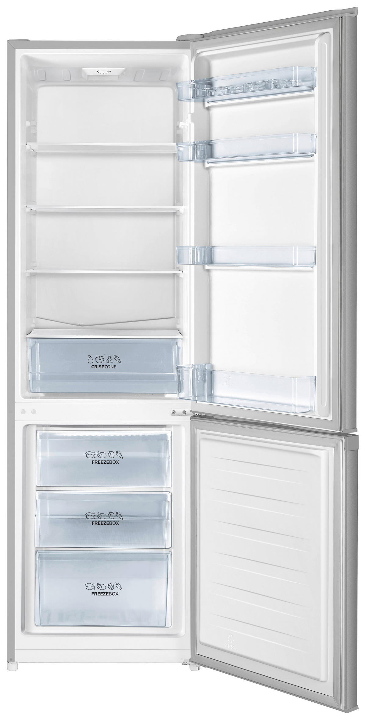 KÜHL-GEFRIER-KOMBINATION RK418DPS4  - Edelstahlfarben, MODERN, Glas/Kunststoff (55/179,7/56,3cm) - Gorenje