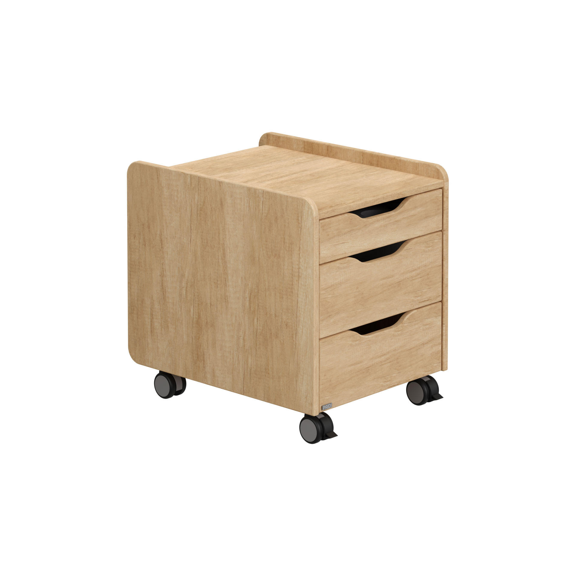 GÖRGŐS KONTÉNER - tölgyfa, Basics, műanyag/faalapú anyag (44,3/53,7/57,3cm) - Paidi