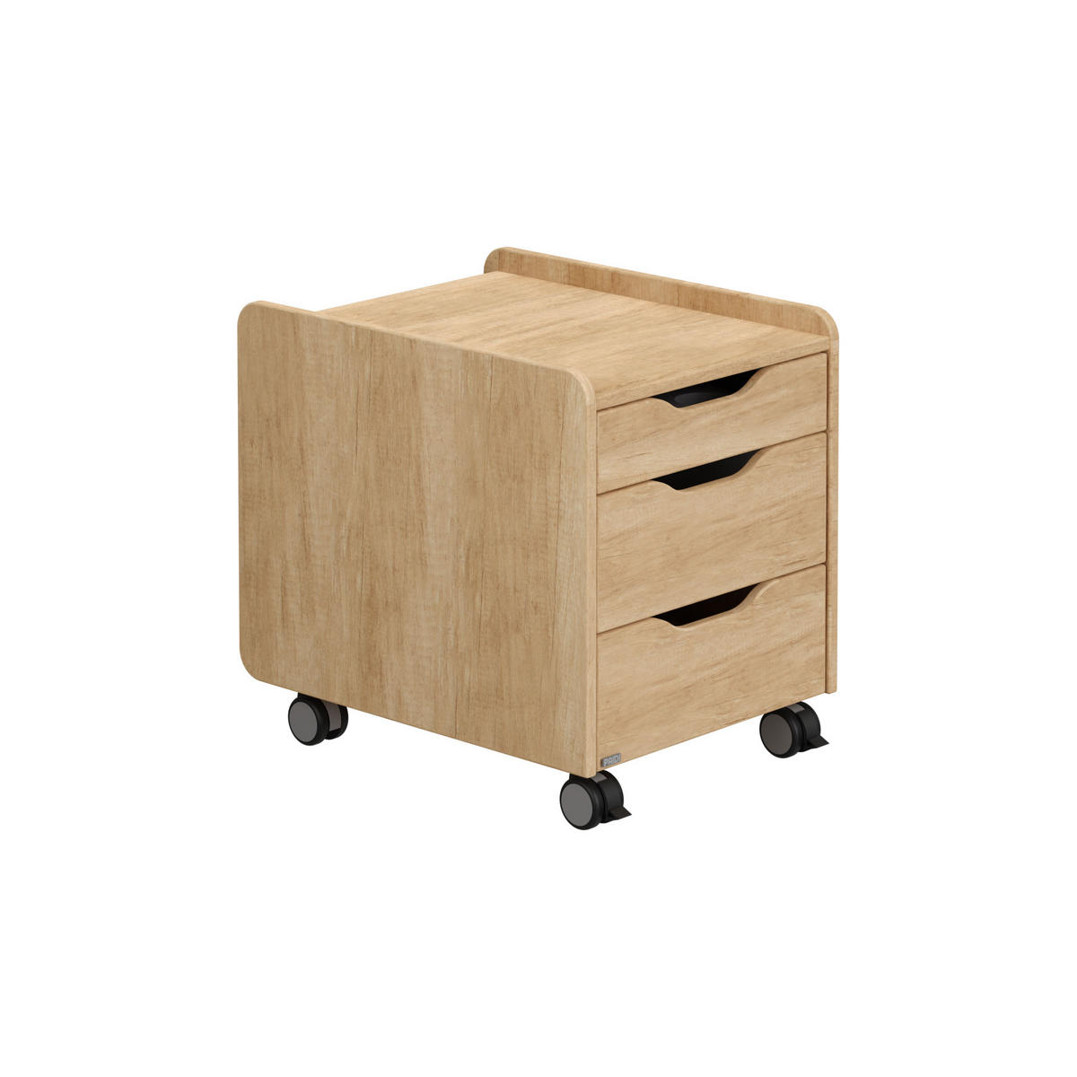 ROLLCONTAINER 44,3/53,7/57,3 cm  - Eichefarben, Basics, Holzwerkstoff/Kunststoff (44,3/53,7/57,3cm) - Paidi