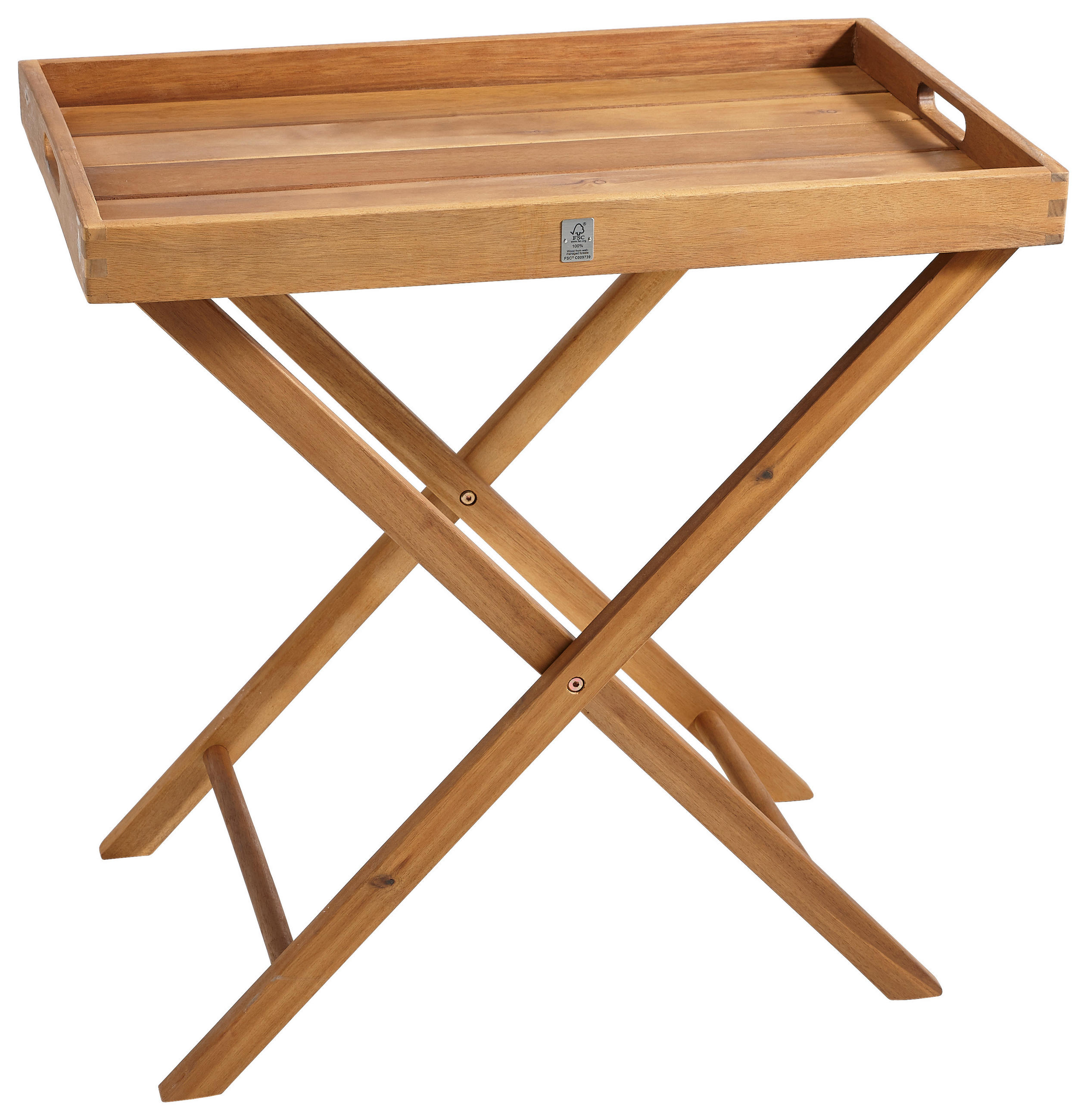 GARTENBEISTELLTISCH 68/42,5/68 cm Holz  - Akaziefarben, Trend, Holz (68/42,5/68cm) - Ambia Garden