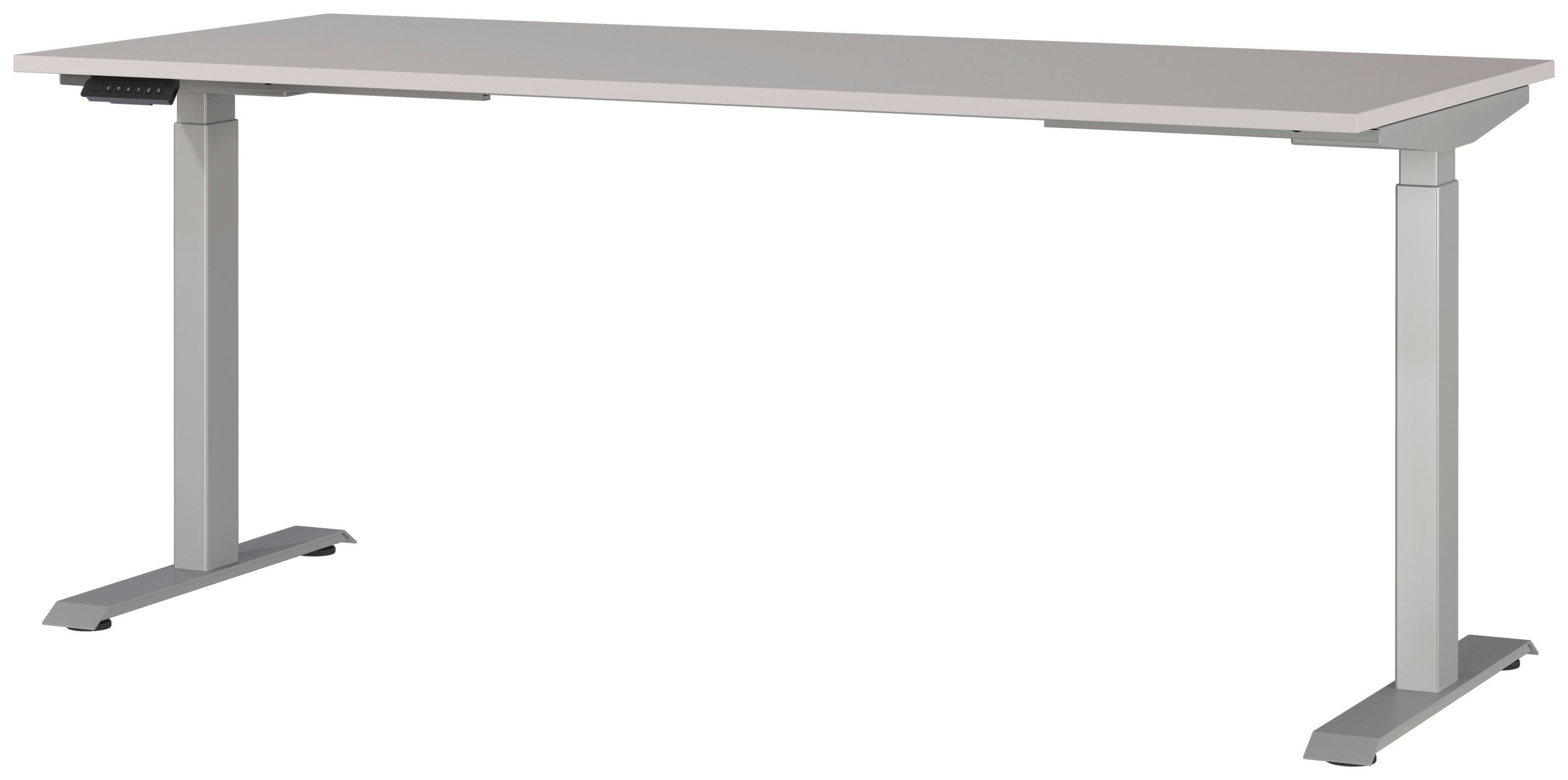 SCHREIBTISCH 180/80/72-118 cm  in Silberfarben, Kaschmir  - Kaschmir/Silberfarben, MODERN, Holzwerkstoff/Metall (180/80/72-118cm) - Novel