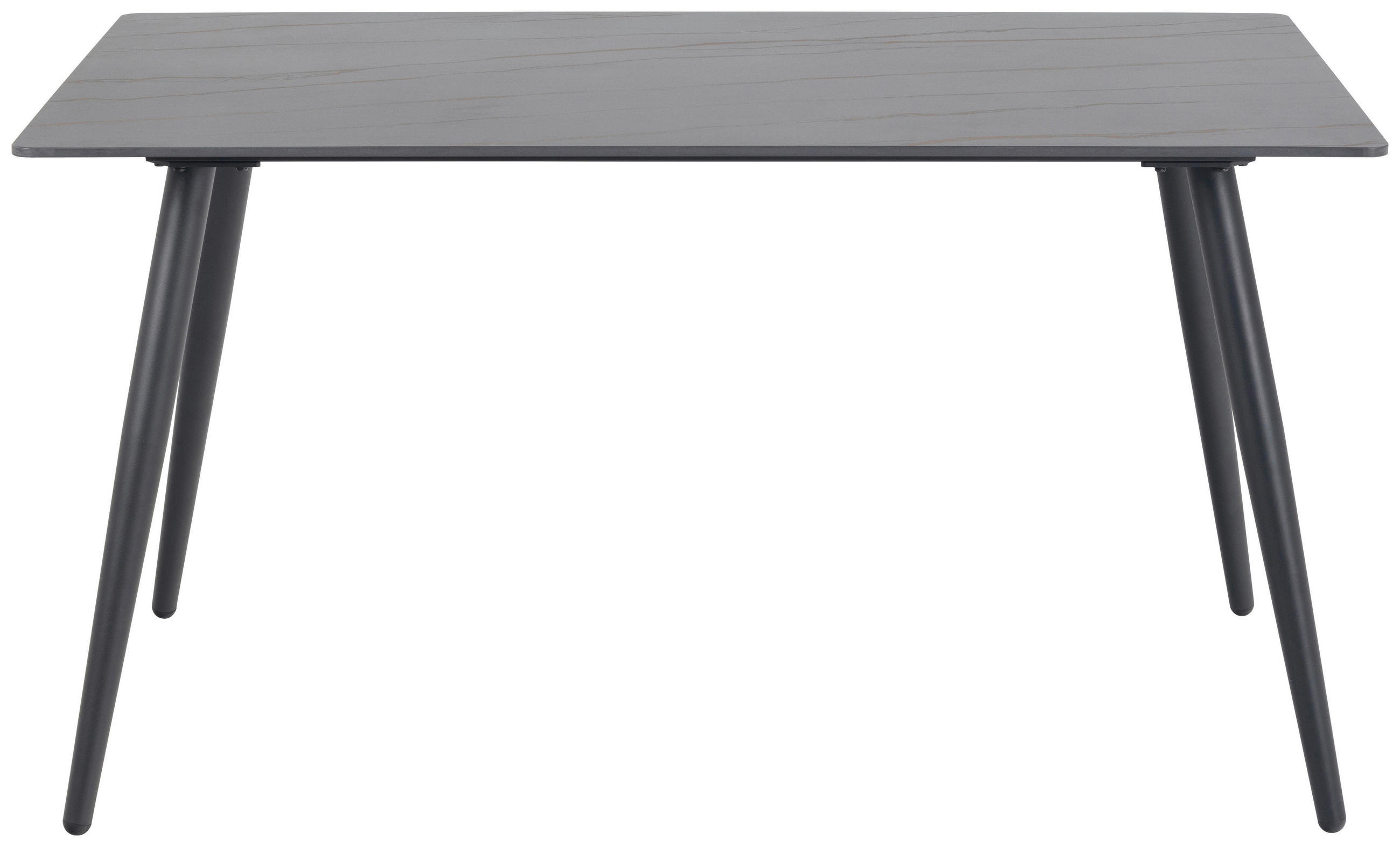 MASĂ din metal, ceramică 140/80/75 cm   - negru, Modern, ceramică/metal (140/80/75cm) - MID.YOU