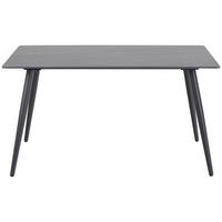 ESSTISCH in Metall, Keramik 140/80/75 cm  - Schwarz, MODERN, Keramik/Metall (140/80/75cm) - MID.YOU