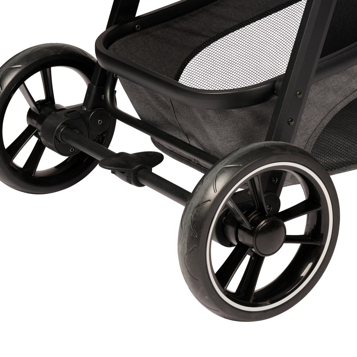 KINDERWAGENSET  Korfu   - Dunkelgrau/Schwarz, Basics, Kunststoff/Textil - My Baby Lou