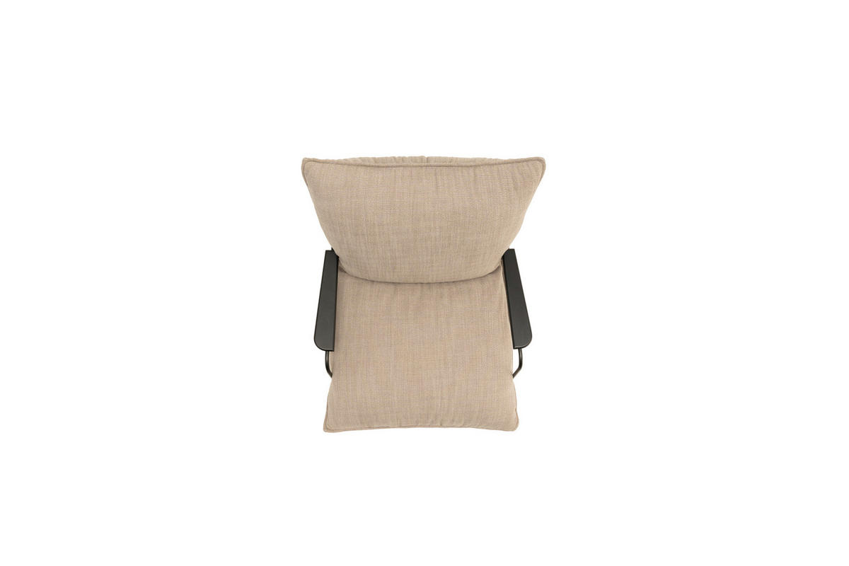 SCHAUKELSESSEL in Flachgewebe Taupe  - Eiche dunkel/Taupe, MODERN, Holz/Textil (86/82/110cm) - Designwerk