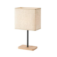 LAMPE DE TABLE - Sandfarben/Schwarz, Basics, Textil/Metall (17/10/30cm)