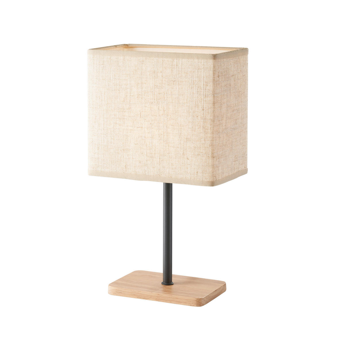 LAMPE DE TABLE - Sandfarben/Schwarz, Basics, Textil/Metall (17/10/30cm)