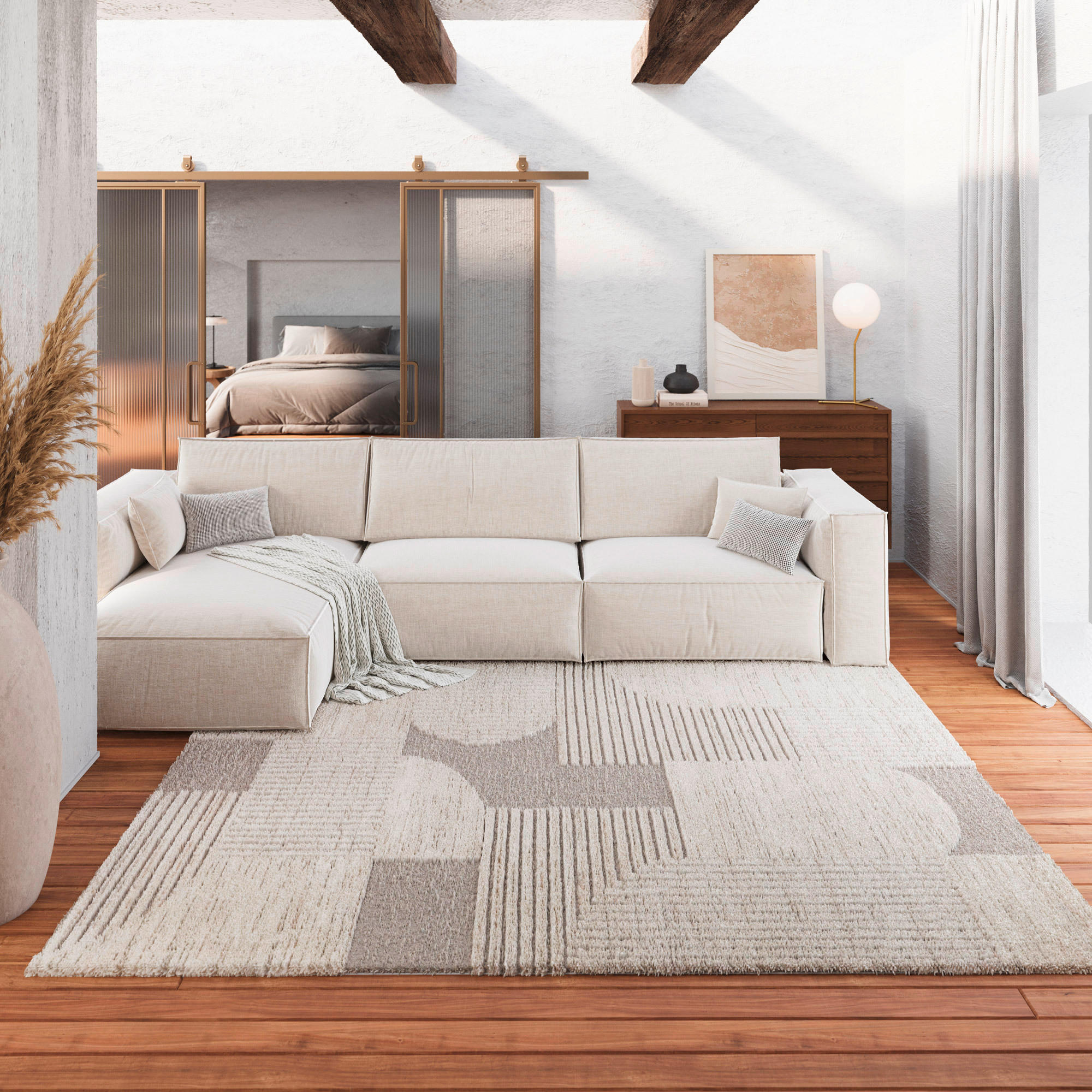 WEBTEPPICH 120/170 cm Mats Creme, Beige  - Beige/Creme, Design, Textil (120/170cm) - Novel