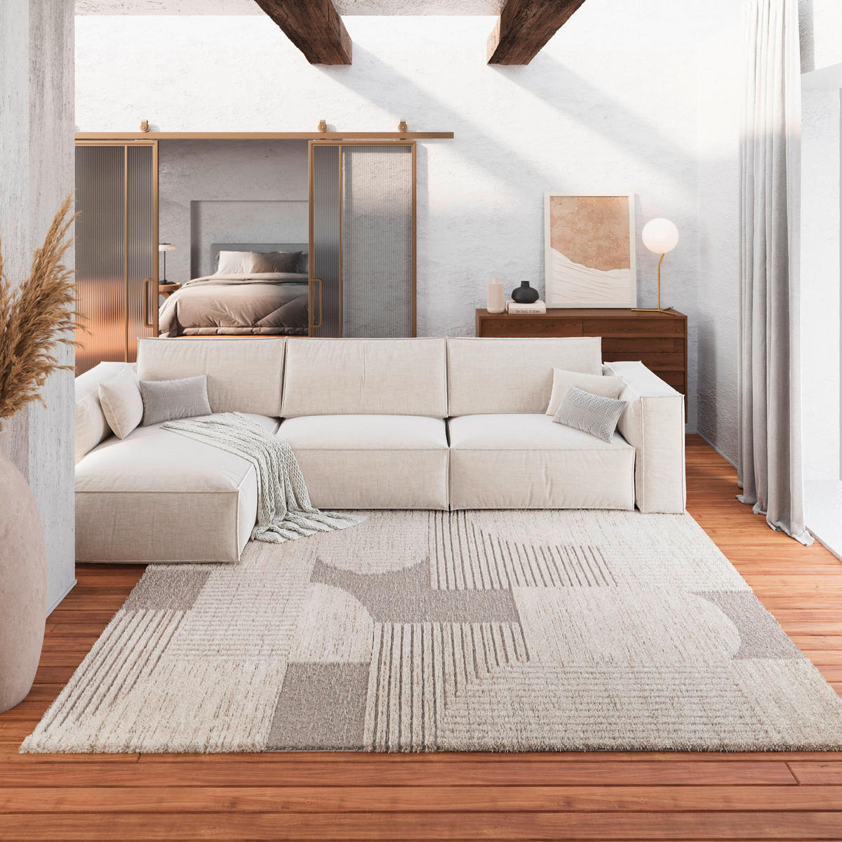 WEBTEPPICH 120/170 cm Mats Creme, Beige  - Beige/Creme, Design, Textil (120/170cm) - Novel