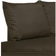 ECKSOFA in Samt Braun  - Schwarz/Braun, Design, Textil/Metall (200/241cm) - Carryhome