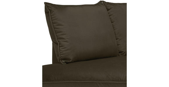 ECKSOFA in Samt Braun  - Schwarz/Braun, Design, Textil/Metall (200/241cm) - Carryhome