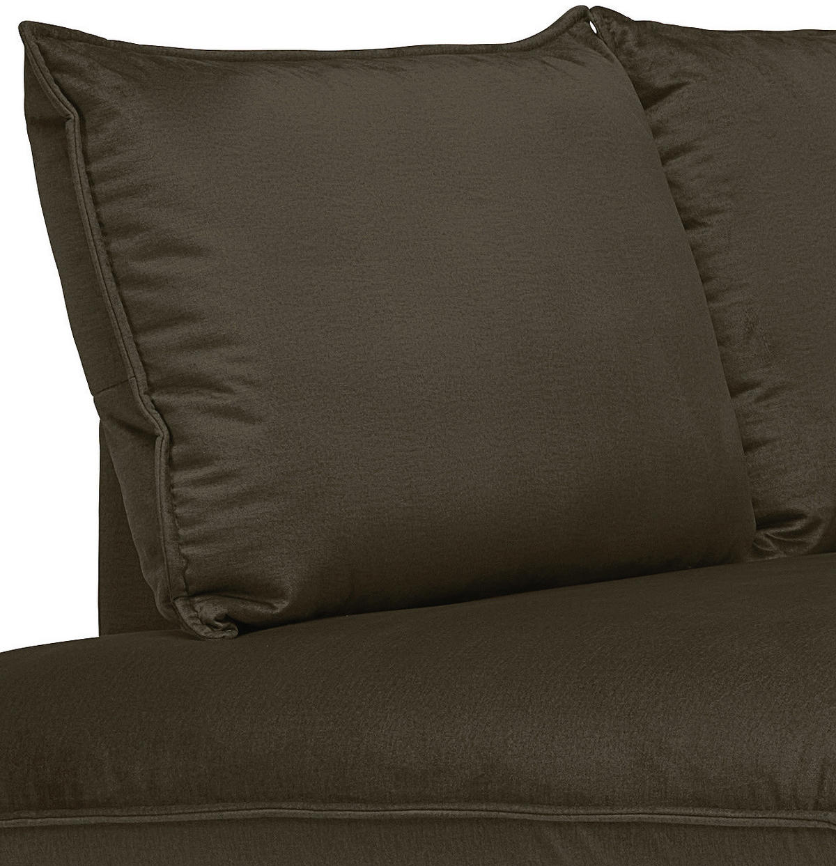 ECKSOFA in Samt Braun  200/241 cm  - Schwarz/Braun, Design, Textil/Metall (200/241cm) - Carryhome