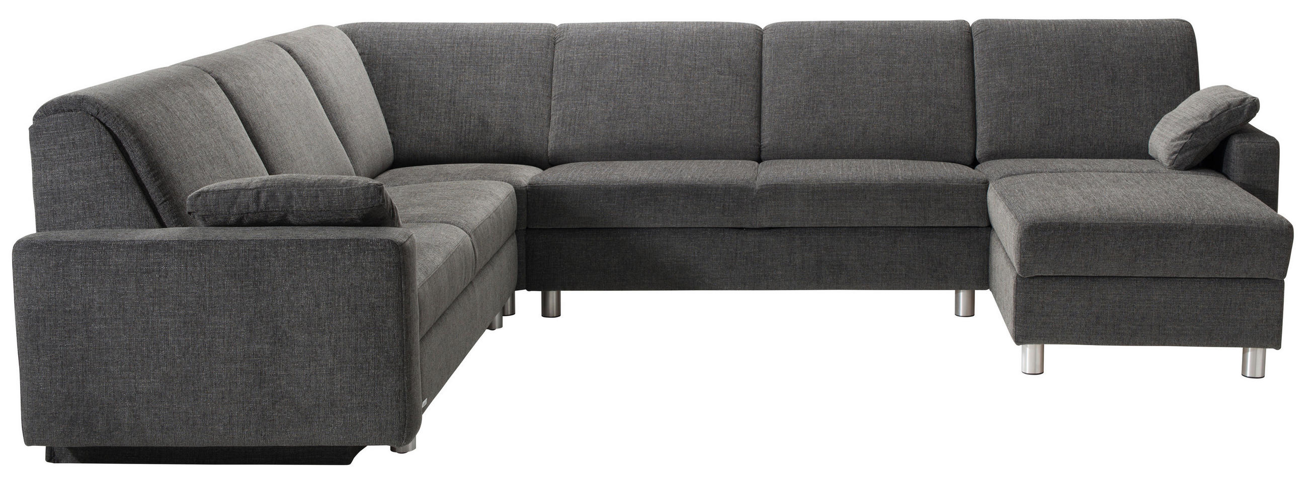 WOHNLANDSCHAFT in Chenille Anthrazit  - Anthrazit/Alufarben, KONVENTIONELL, Textil (237/323/158cm) - Sedda