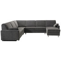 WOHNLANDSCHAFT in Chenille Anthrazit  - Anthrazit/Alufarben, KONVENTIONELL, Textil (237/323/158cm) - Sedda