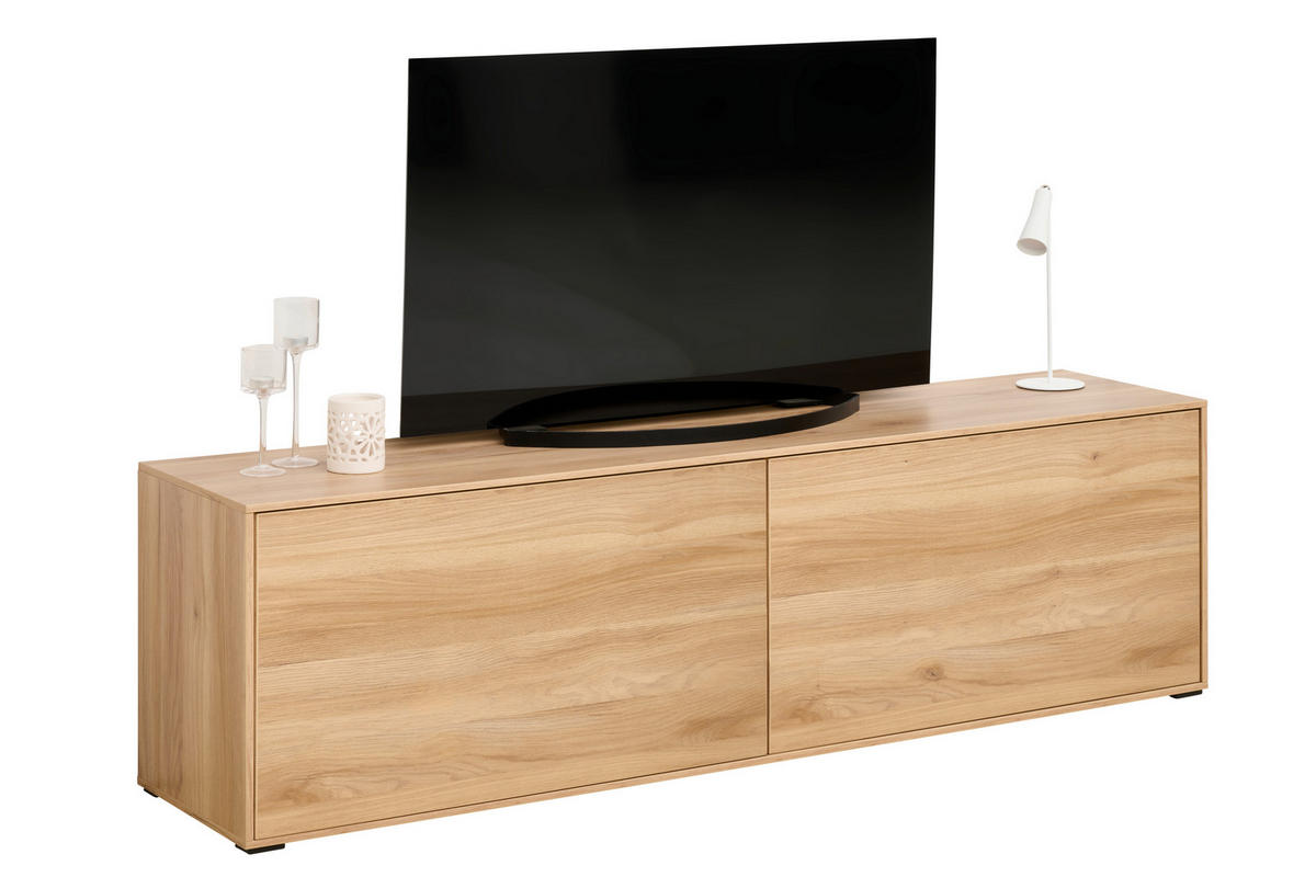 TV-ELEMENT Eichefarben  179,1/52/40 cm  - Eichefarben, Design, Holzwerkstoff (179,1/52/40cm) - home24