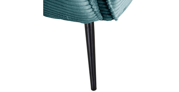 OHRENSESSEL Cord Türkis  - Türkis/Schwarz, Design, Textil/Metall (83/106/89cm) - Landscape