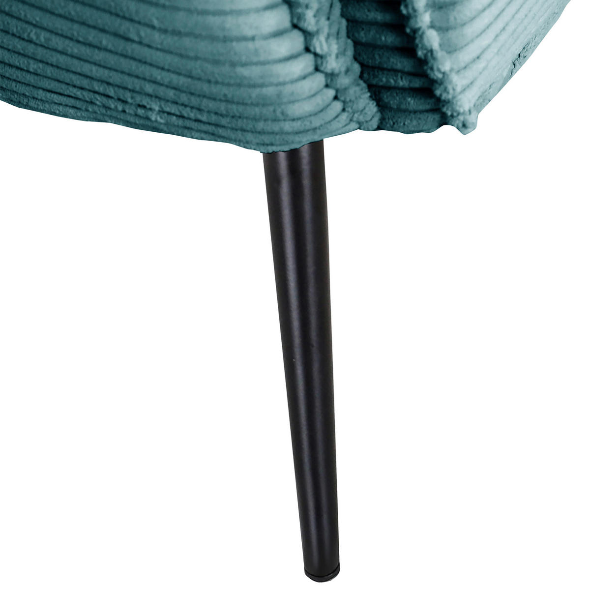 OHRENSESSEL Cord Türkis  - Türkis/Schwarz, Design, Textil/Metall (83/106/89cm) - Landscape