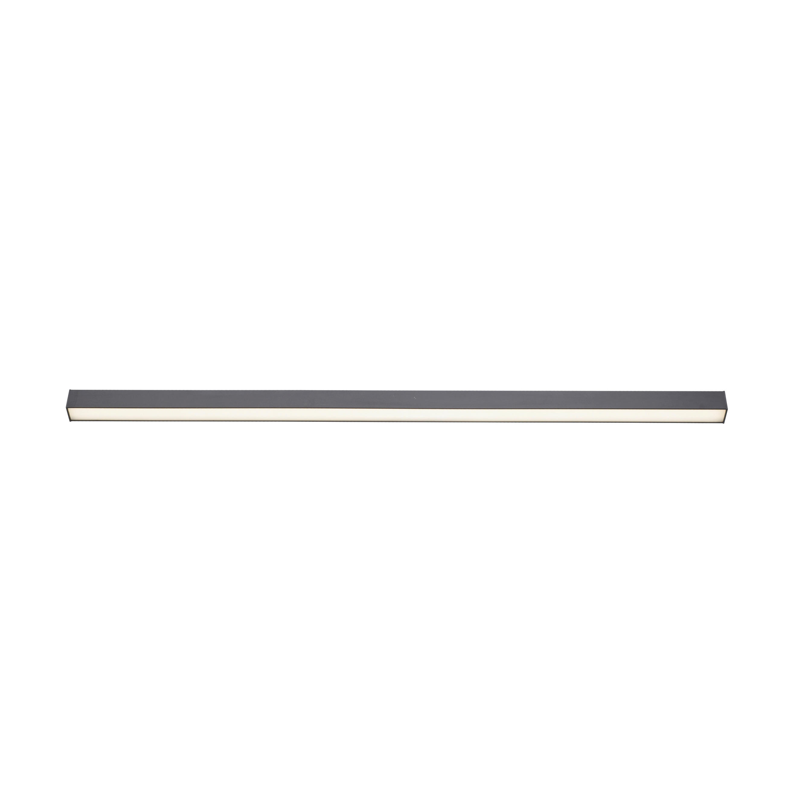 STROPNÉ LED SVIETIDLO, 110/3,8/3,9 cm - antracitová, Design, kov/plast (110/3,8/3,9cm)