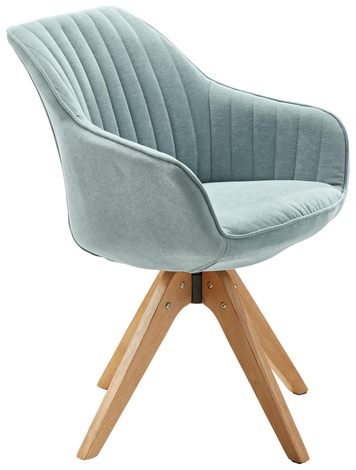 KAROSSZÉK világoskék  - világoskék/natúr színű, Design, textil/fa (60/83/65cm) - Hom`in