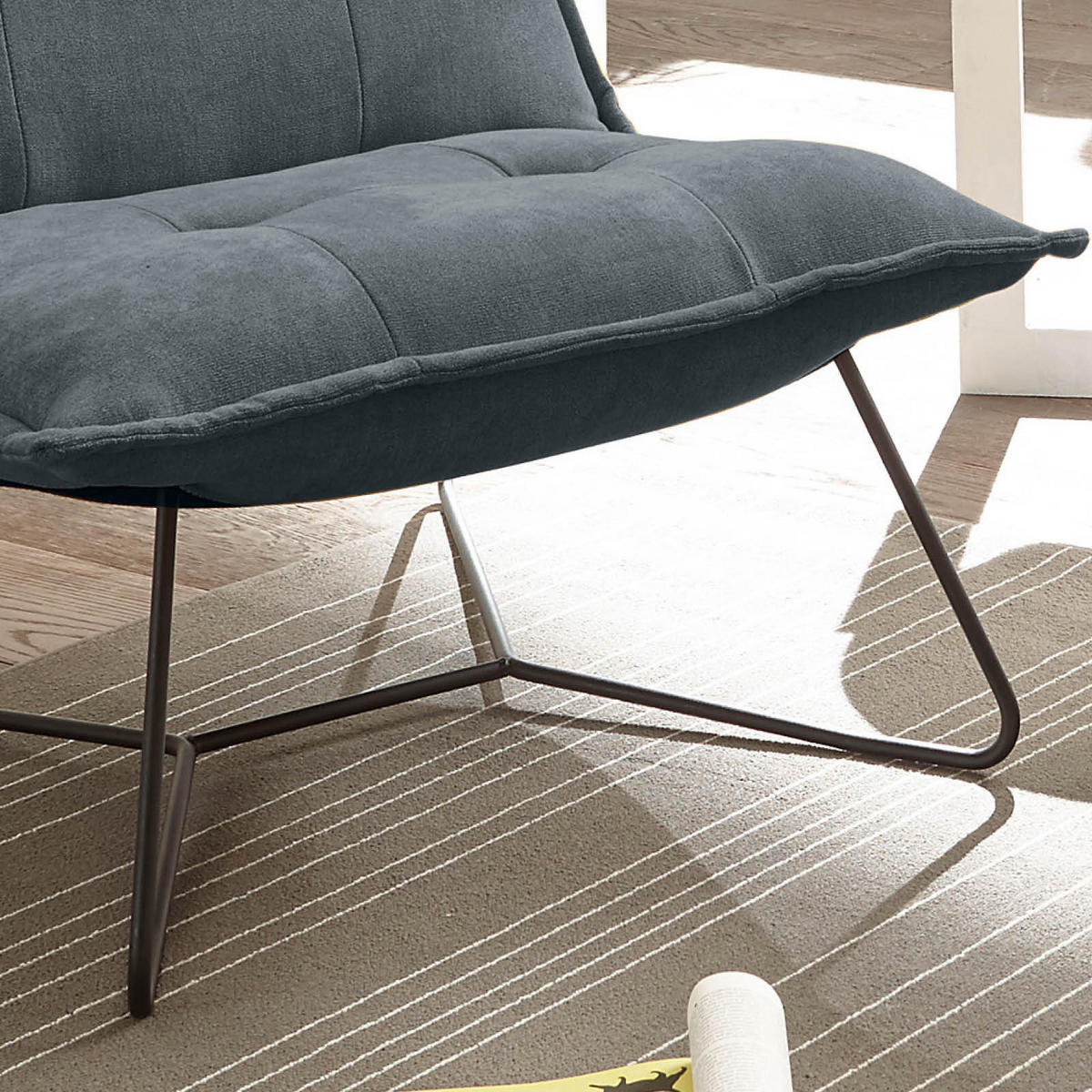 FOTELJA metal, tekstil  antracit   - crna/antracit, Basics, metal/tekstil (69/76/86cm) - MID.YOU