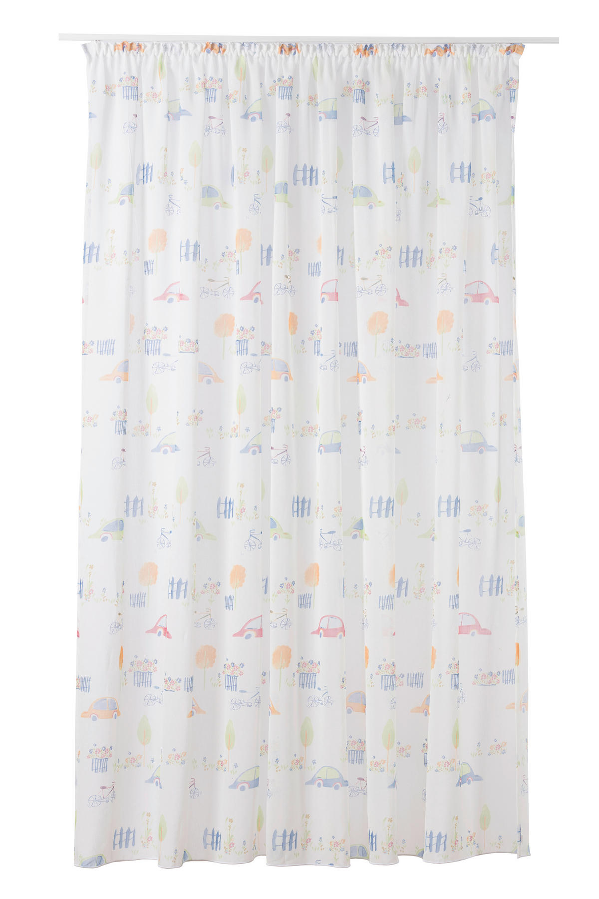 PERDEA CONFECȚIONATĂ transparent  - alb, Basics, textil (24/31/2cm)