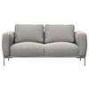 2,5-SITZER Webstoff, Flachgewebe Grau  - Schwarz/Grau, Design, Textil/Metall (180/80,5/87cm) - Livetastic