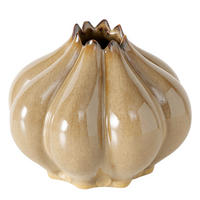 VÁZA  - világosbarna, Design, kerámia (15,5/12,3cm)