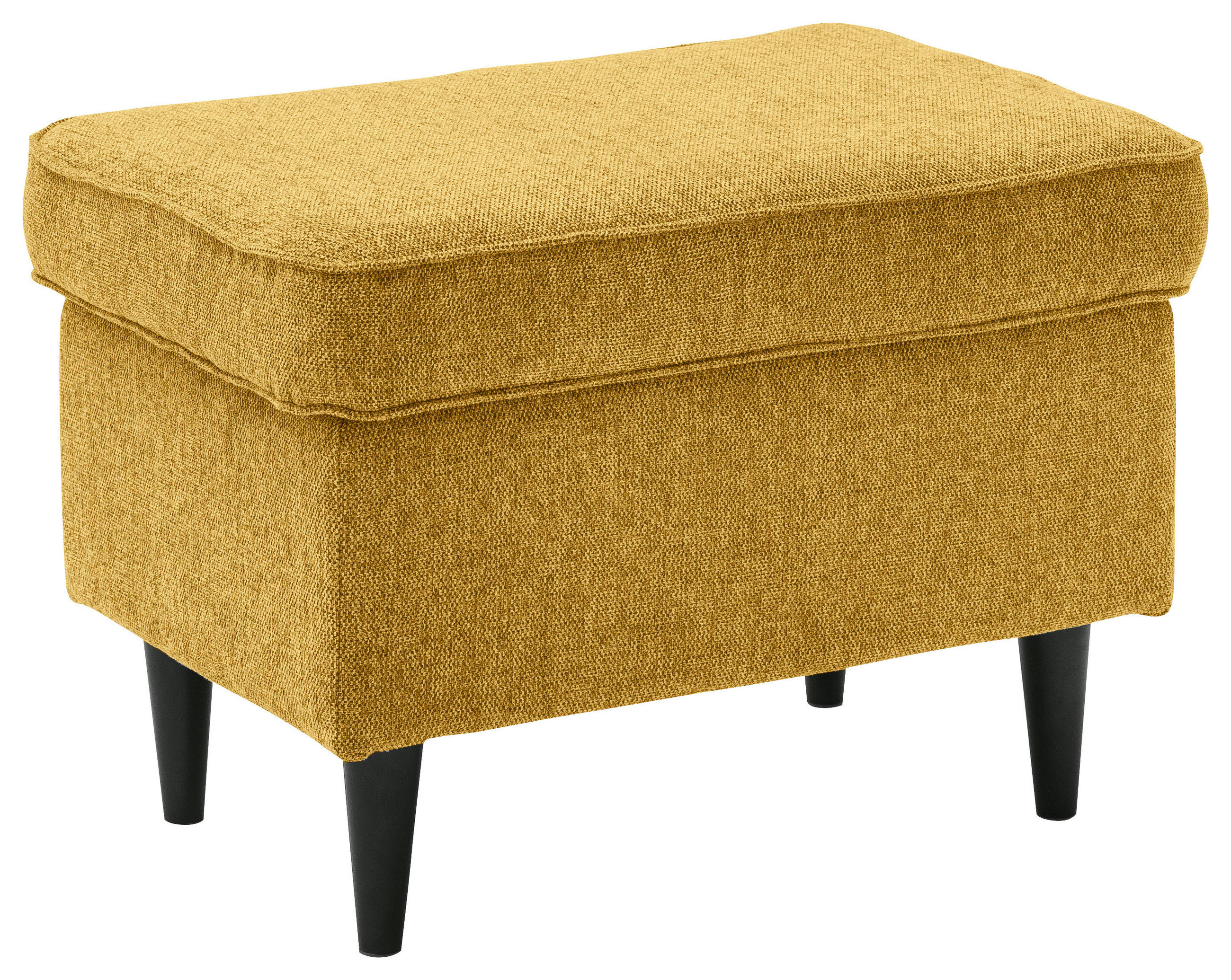 HOCKER Webstoff Gelb  - Gelb/Schwarz, Basics, Textil (63/43/42cm) - MID.YOU