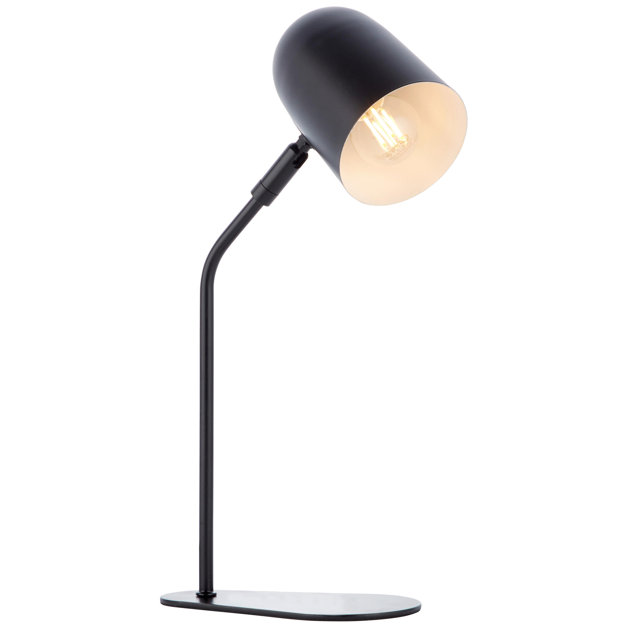TISCHLEUCHTE Tong   - Schwarz, Design, Metall (38/10/21,7cm) - Brilliant