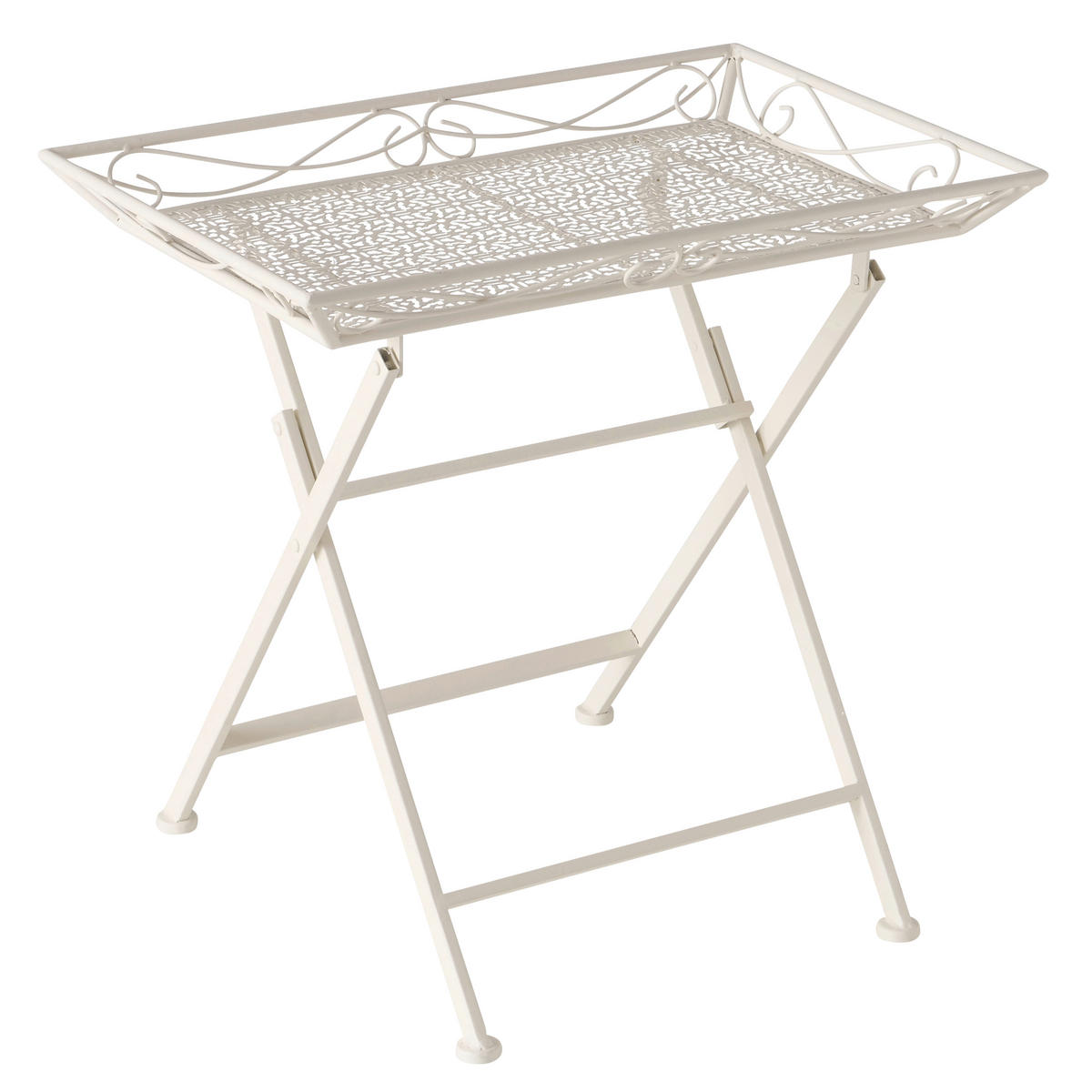 KISASZTAL fém 60,3/48,2/56,6 cm  - fehér, Lifestyle, fém (60,3/48,2/56,6cm)