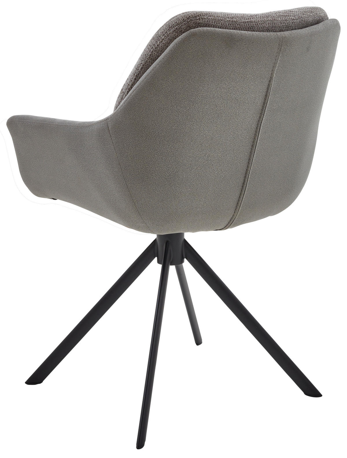 ARMLEHNSTUHL  in Eisen Webstoff, Mikrofaser  - Platinfarben/Schwarz, Design, Textil/Metall (62/83,5/65cm) - Valnatura