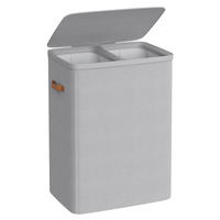 WÄSCHEKORB - Grau, Trend, Kunststoff/Textil (56/75/40cm) - Boxxx