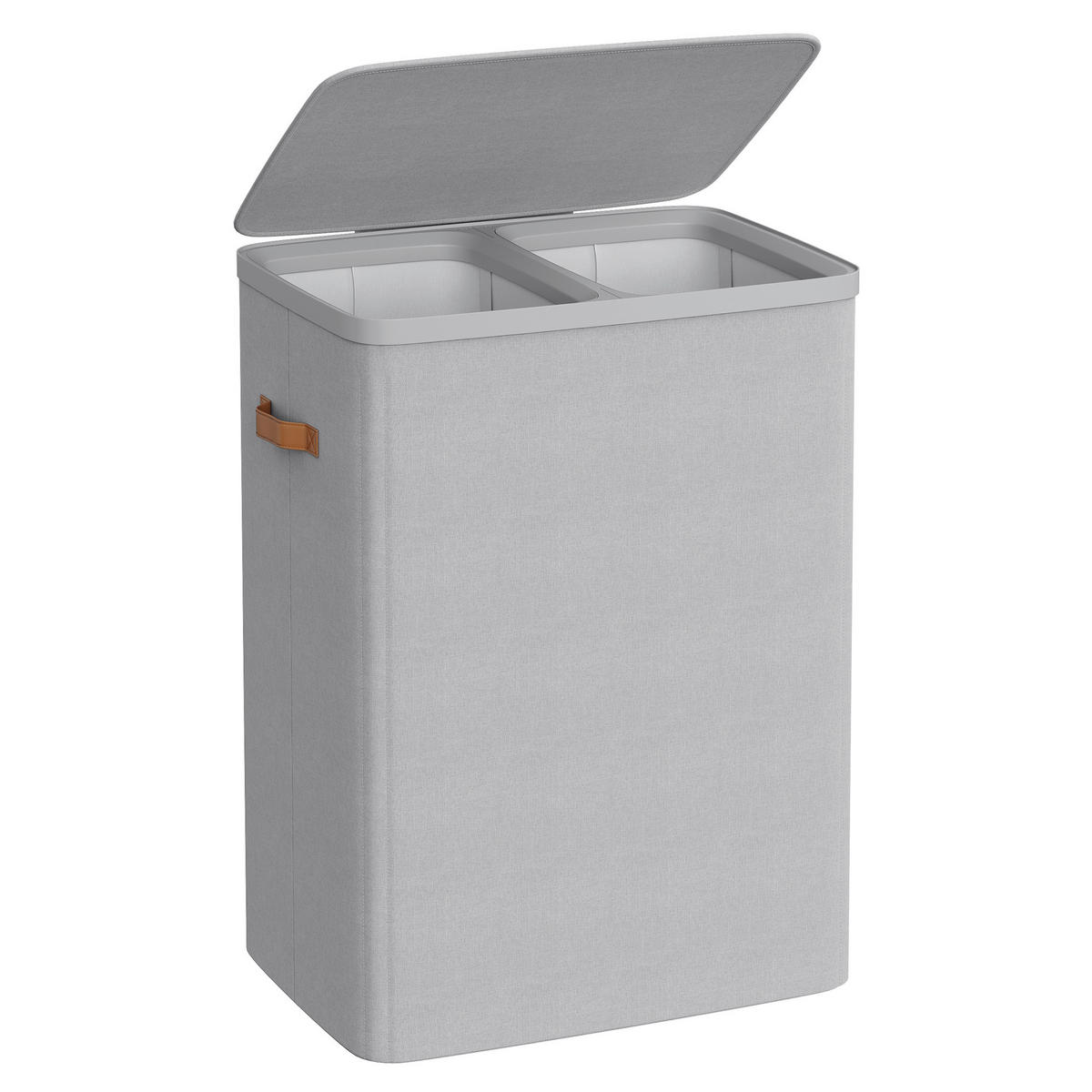 WÄSCHEKORB - Grau, Trend, Kunststoff/Textil (56/75/40cm) - Boxxx