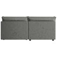 ECKSOFA Grau Webstoff Zierkissen, Rückenkissen, Rücken echt  - Schwarz/Grau, MODERN, Kunststoff/Textil (153/200cm) - Xora