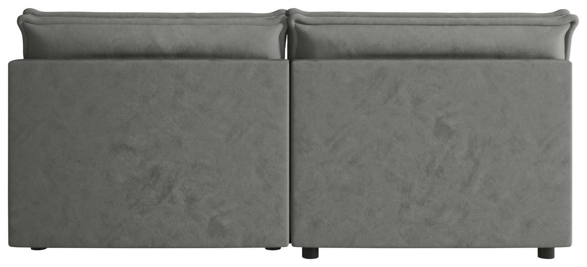 ECKSOFA Grau Webstoff Zierkissen, Rückenkissen, Rücken echt  - Schwarz/Grau, MODERN, Kunststoff/Textil (153/200cm) - Xora