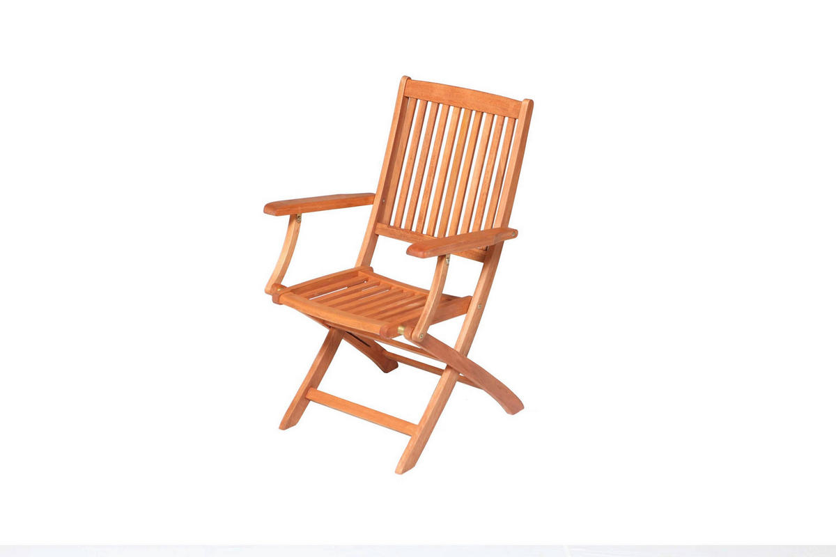 GARTENTISCHGRUPPE EukalyptusholzHartholz  - Eukalyptusholzfarben/Grau, KONVENTIONELL, Holz/Textil - Gardenson